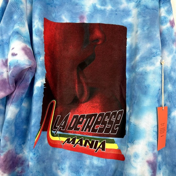 NWT La Detresse Mania Obsessive Pullover Sweatshirt in Blueberry Size Medium - Picture 4 of 6